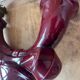 Art Deco burgundy red ceramic wall lamp