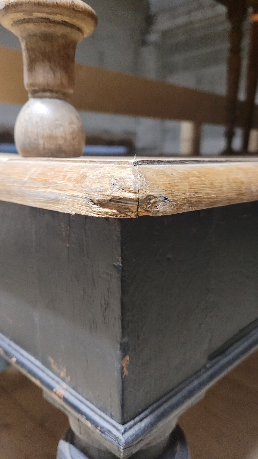 Louis Philippe notary office in oak, 1900 period - 1m49