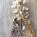 10 silver metal spoons art deco style