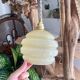 Vintage portable lamp globes customizable yellow clichy glass