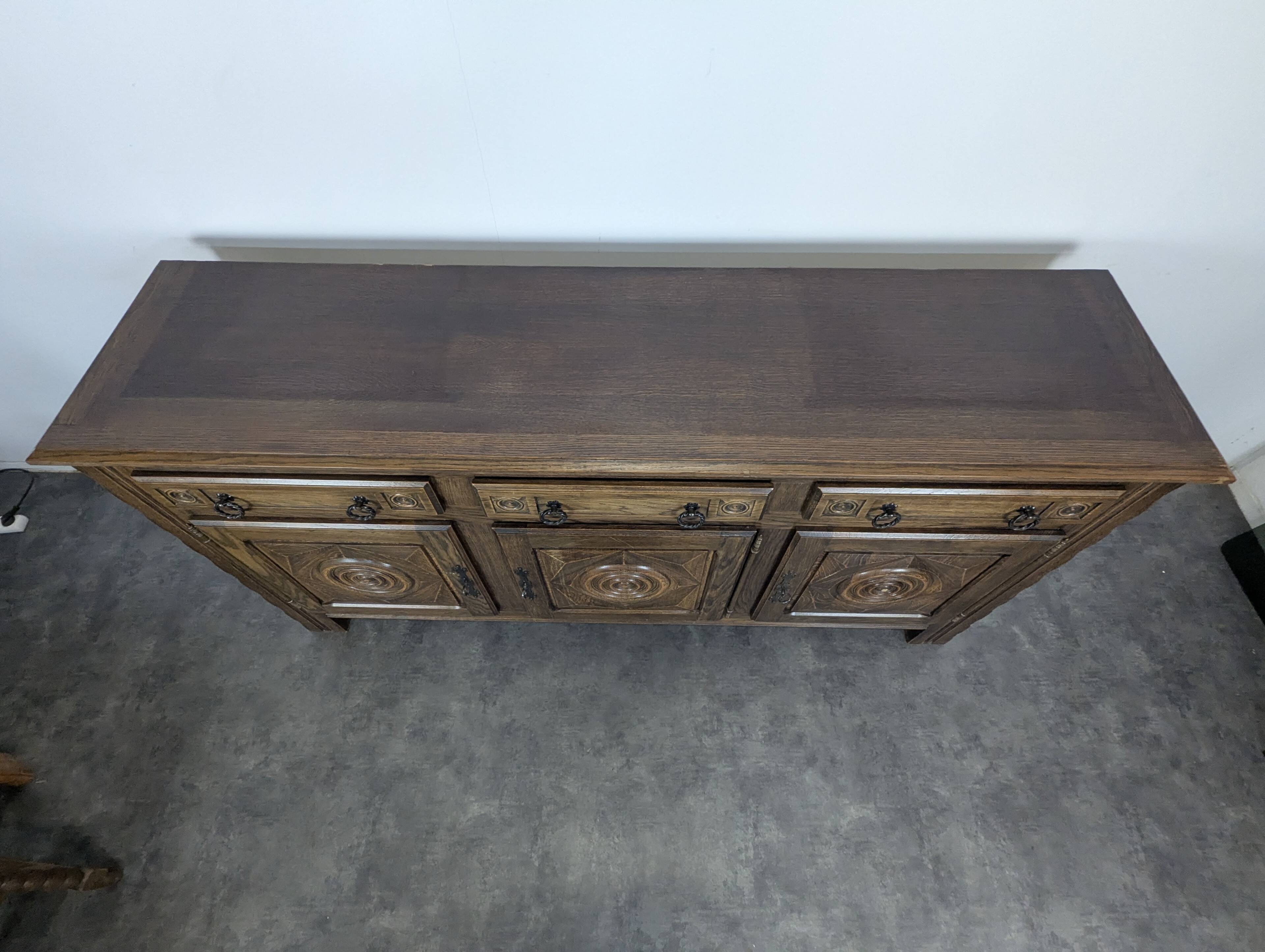 Brutalist sideboard in the spirit of Dudouyt.