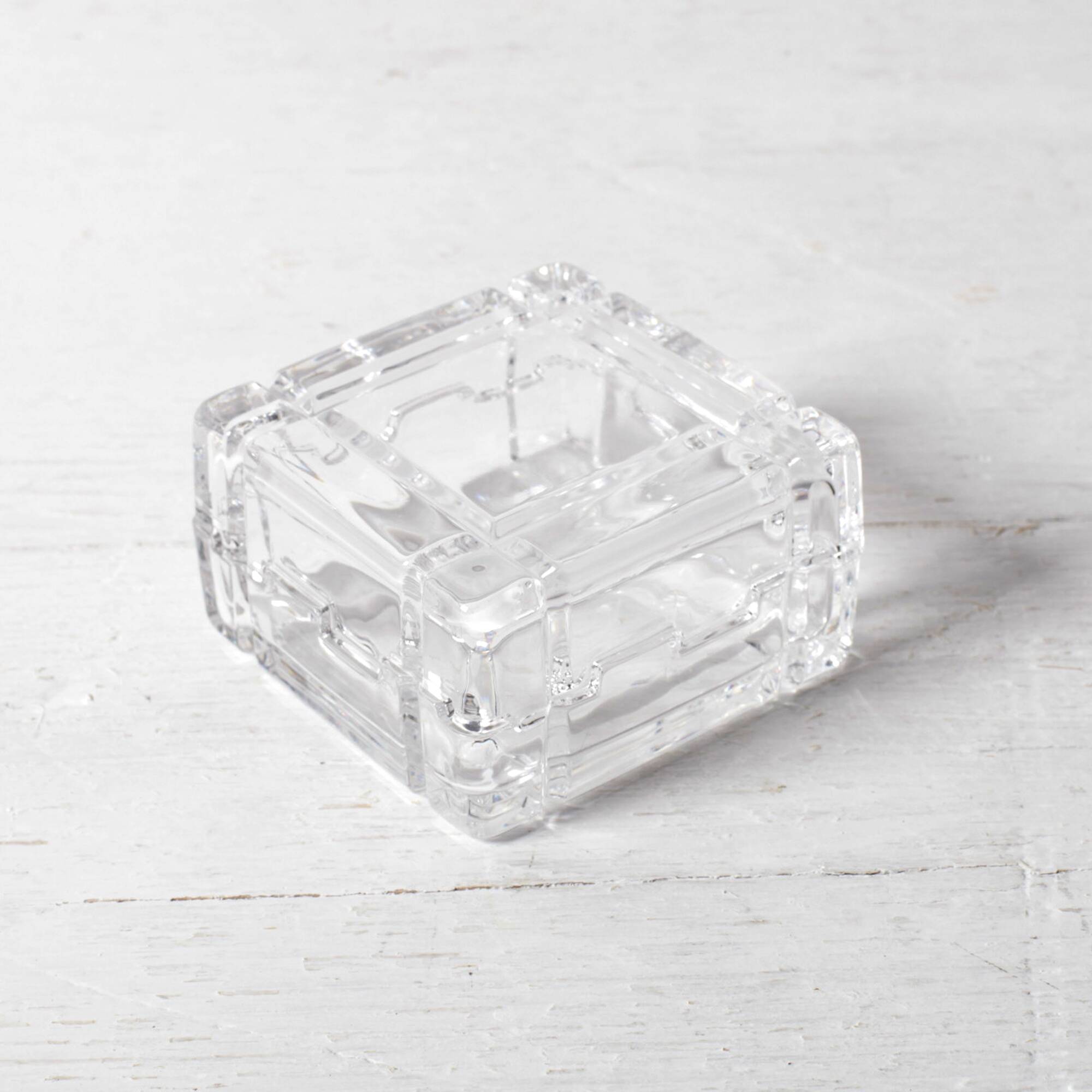 Vintage RCR Crystal Jewelry Box / Italian Glass Trinket Box / Italy / 1970s