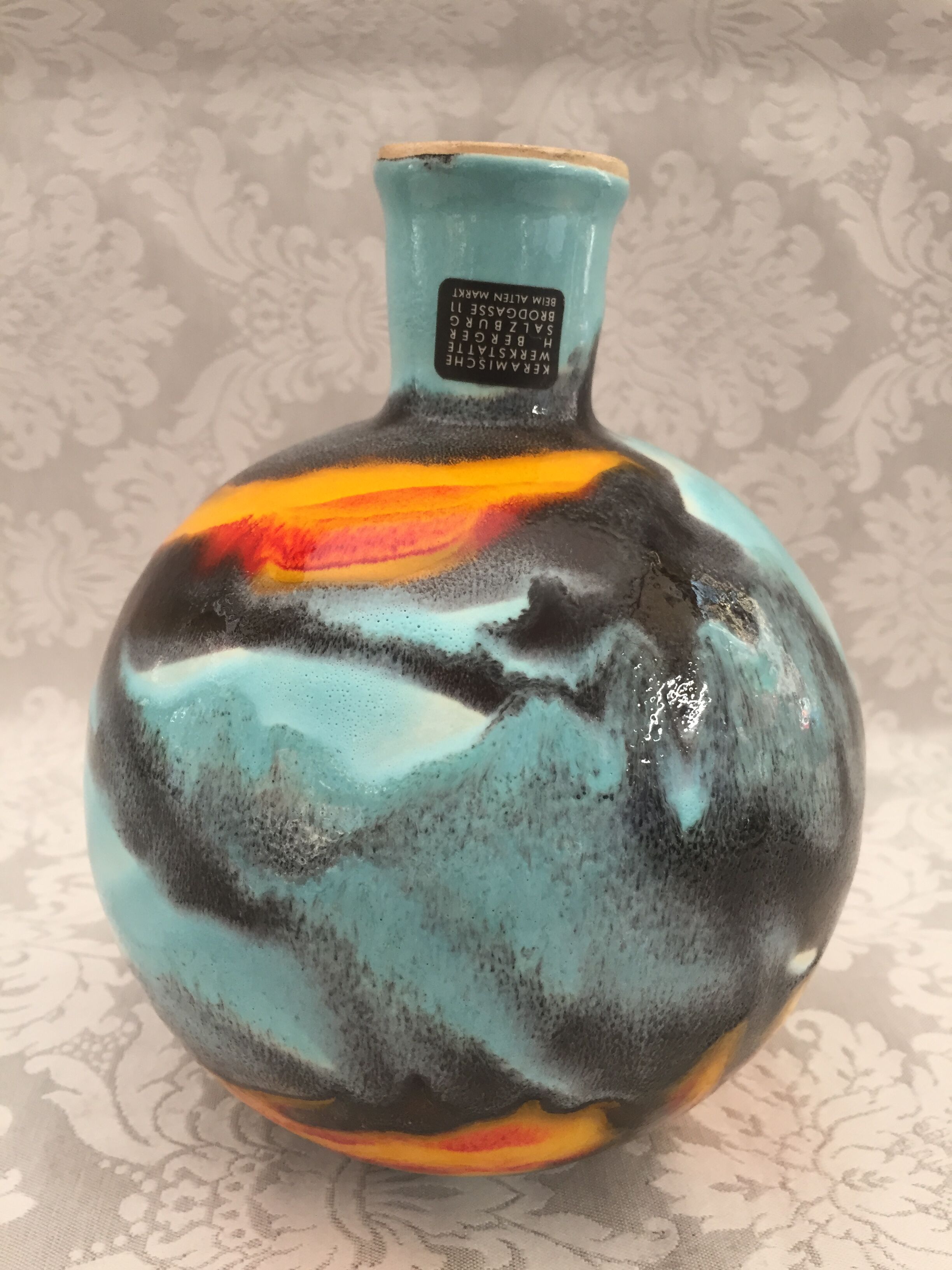 Vase atypical ball original Harro Berger Vienne