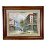 Tableau encadré huile sur toile signée Burnett