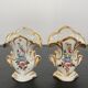 Pair of porcelain wedding vases XIXth