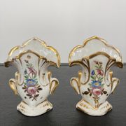 Pair of porcelain wedding vases XIXth