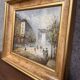 Oil painting on canvas: the Porte Saint Martin Paris 20th century