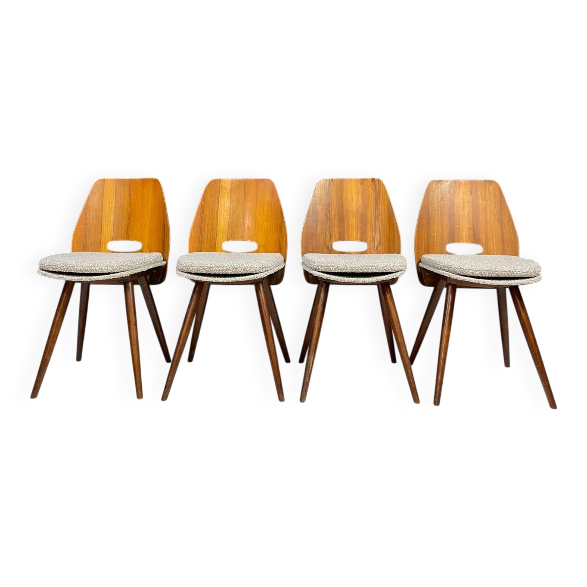 Set of four Tatra dining chairs, Czechoslovakia, 1960s