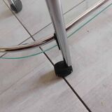 Glass and chrome serving trolley