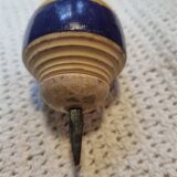 Duo of old spinning tops