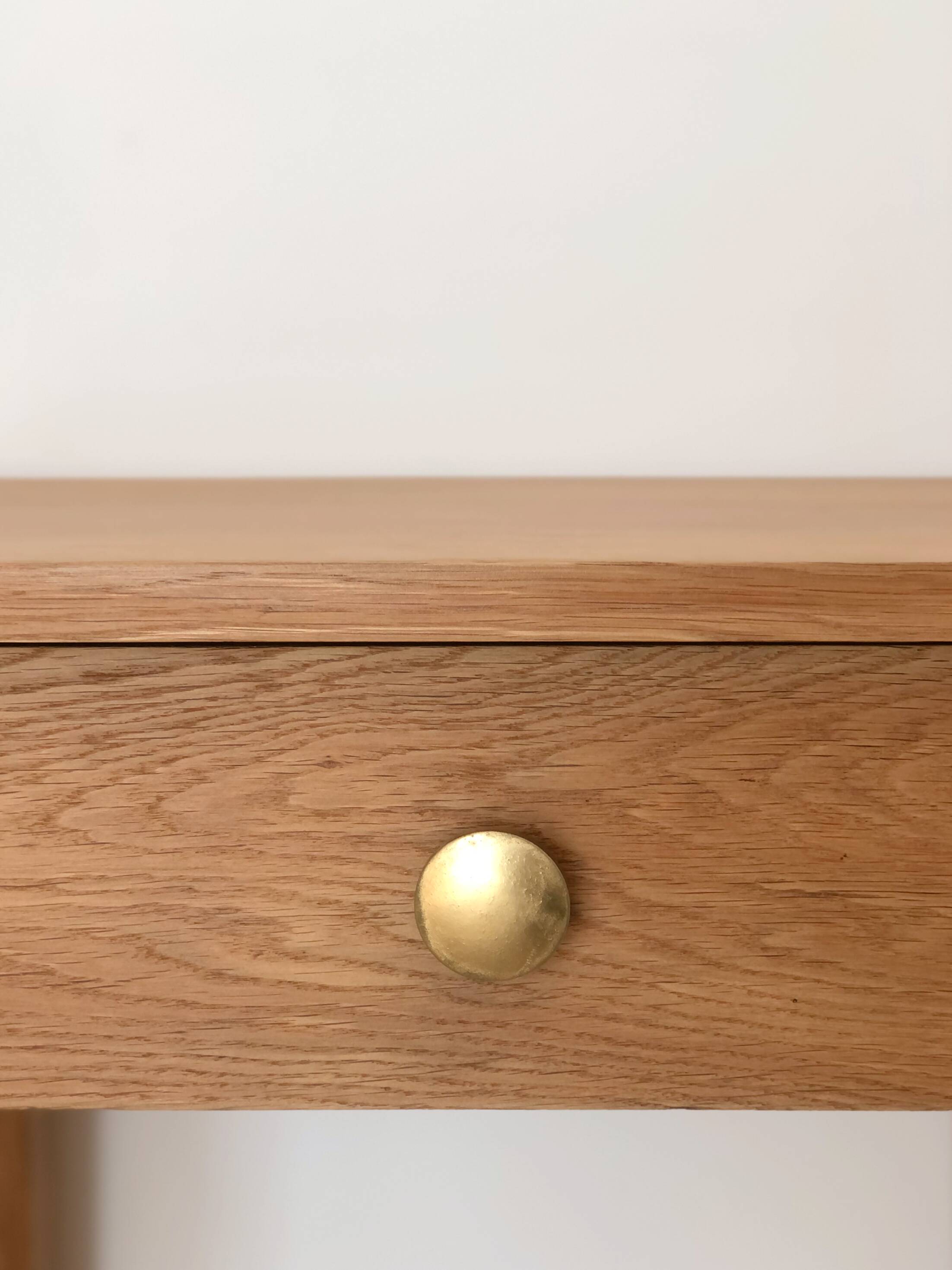 Vintage solid oak bedside table