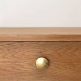 Vintage solid oak bedside table