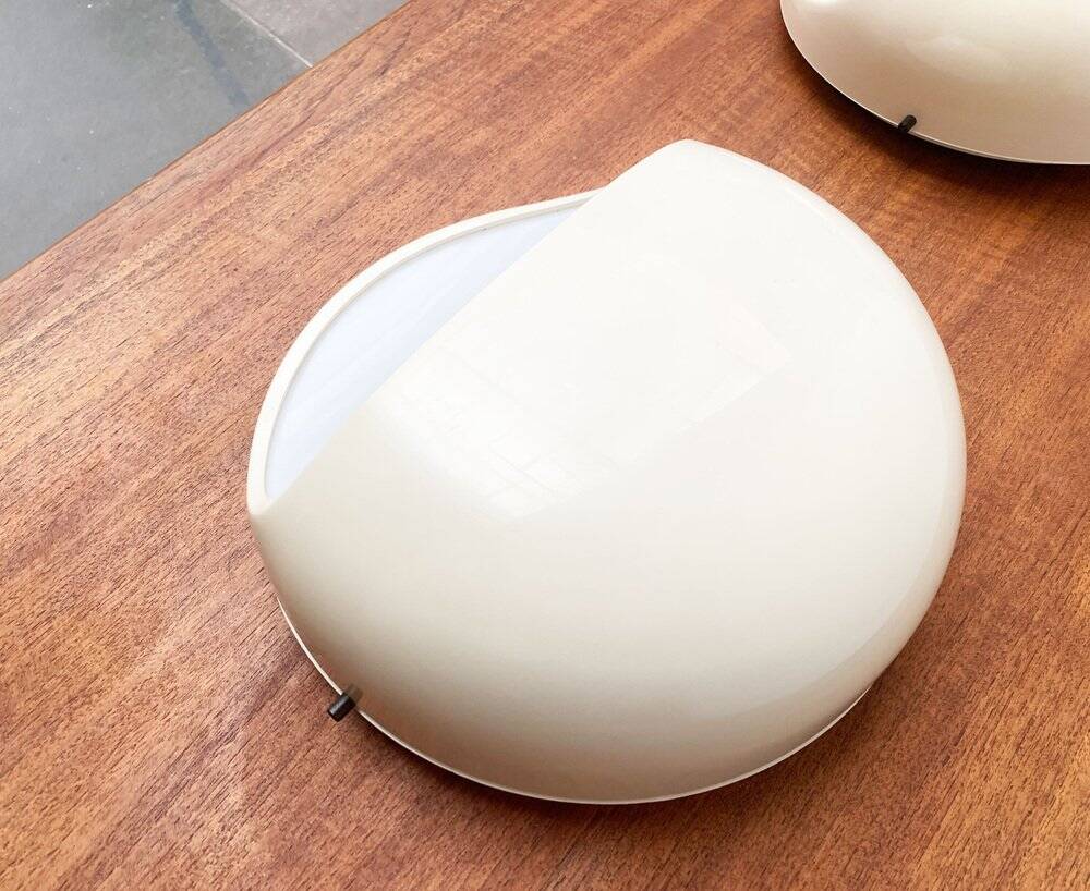 Italian Space Age Wall Lamps from the Mid-Century by Gerd Lange for Kartell, 1960s, Set of 2