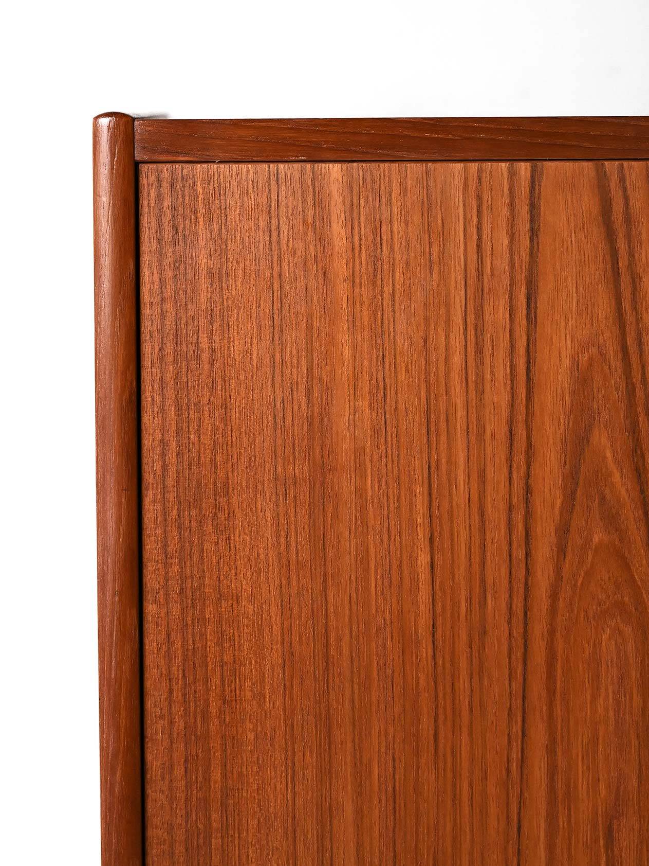 Vintage Scandinavian Teak Sideboard with Striking Grain