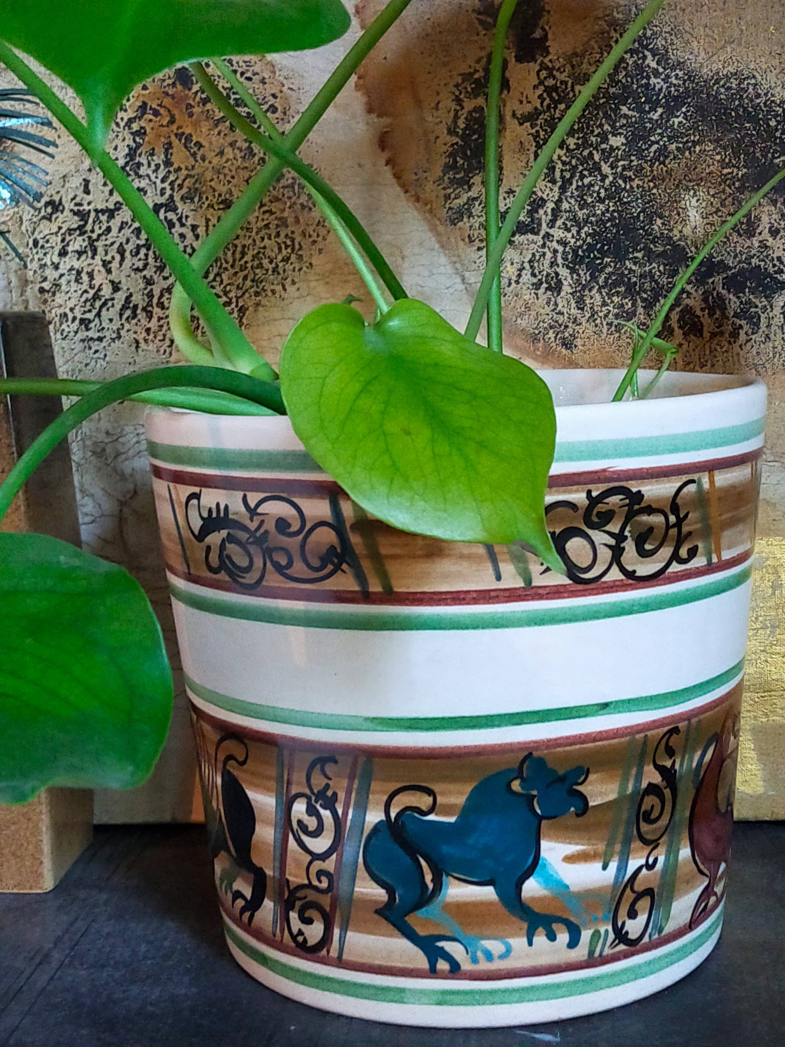 XXL ceramic planter from Saint-Pair-Sur-Mer from the NEUSTRICER earthenware factory, 1960s