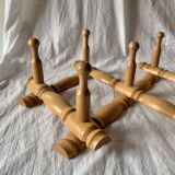 Vintage wooden accordion coat rack
