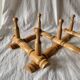 Vintage wooden accordion coat rack