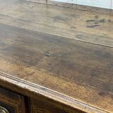 Louis XVI period chest of drawers in walnut, oak and fir, 18th century