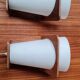 Pair of Louis Kalff frosted wood and opaline sconces