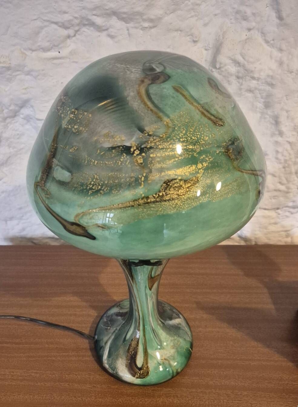 Mushroom lamp in blown glass — Jean-Michel Operto, circa 2000