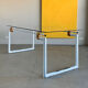 Bureau structure tubulaire et verre, 70s