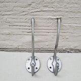 Pair of aluminum coat hooks