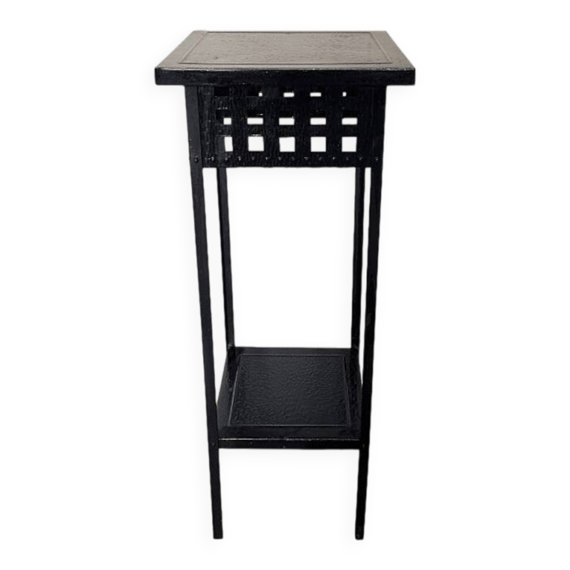 Art Deco Black Metal Plant Stand, 1930/40s