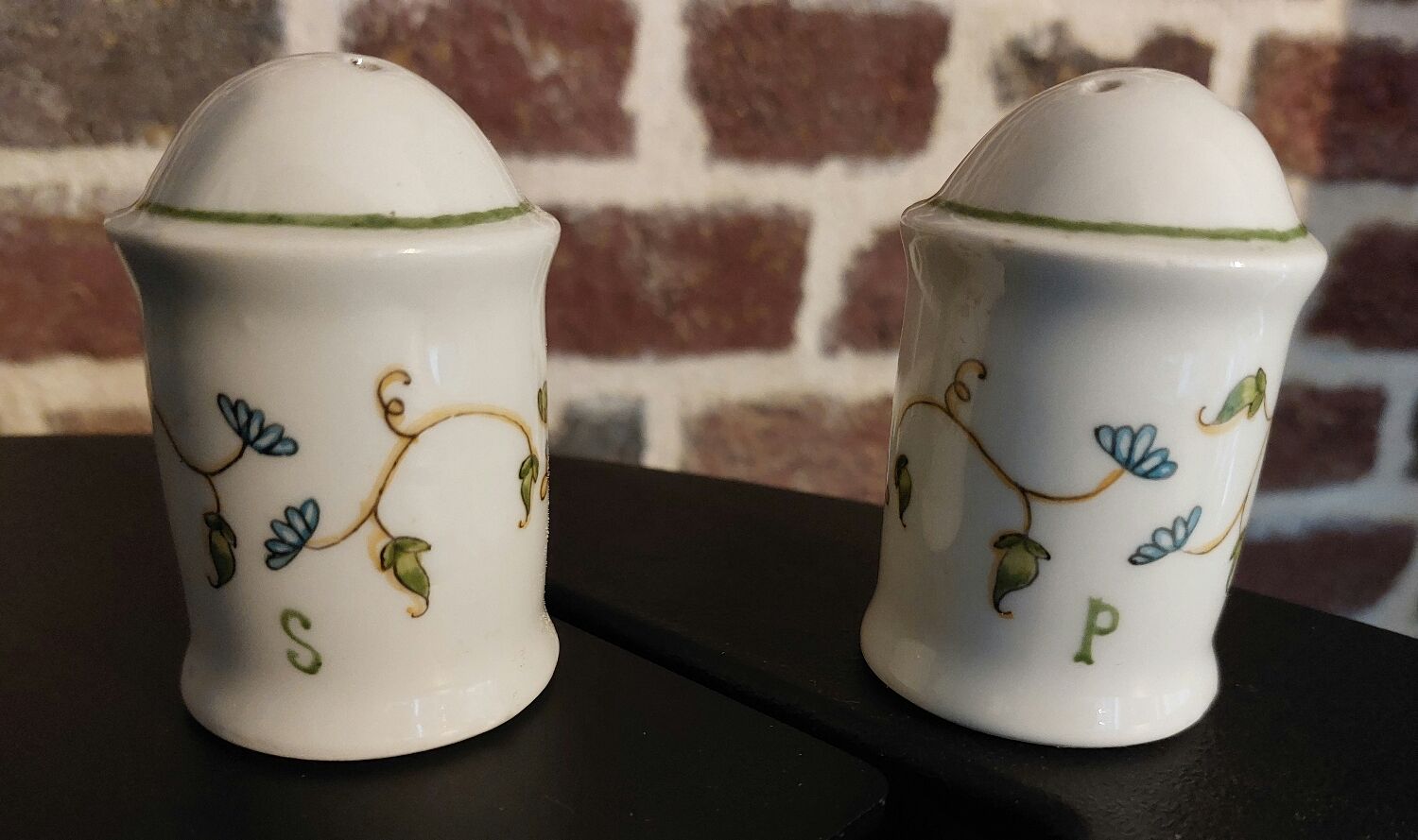 Porcelain salt and pepper shakers