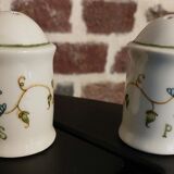 Porcelain salt and pepper shakers