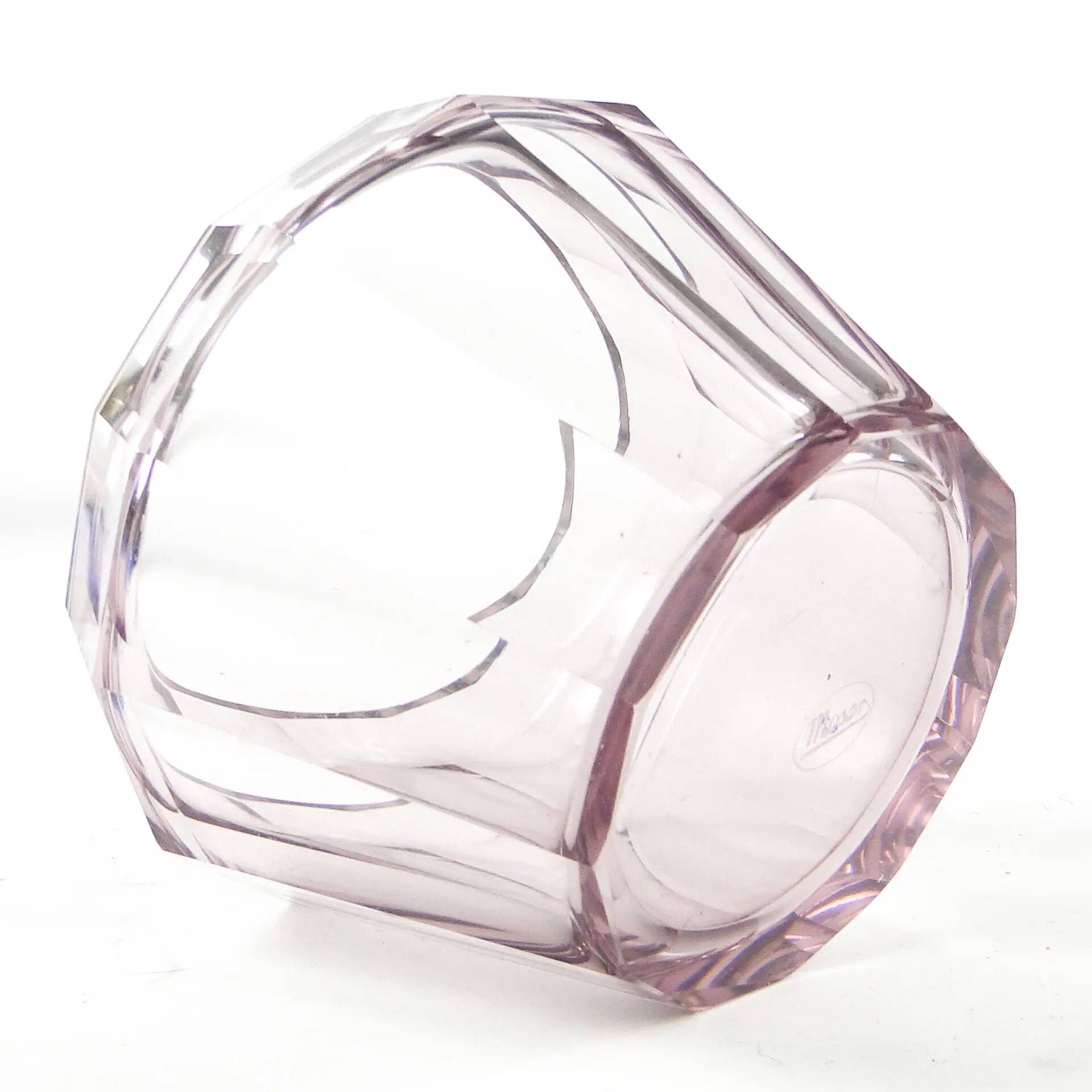 Art Deco vase, crystal, Moser, Czechoslovakia, 1930s