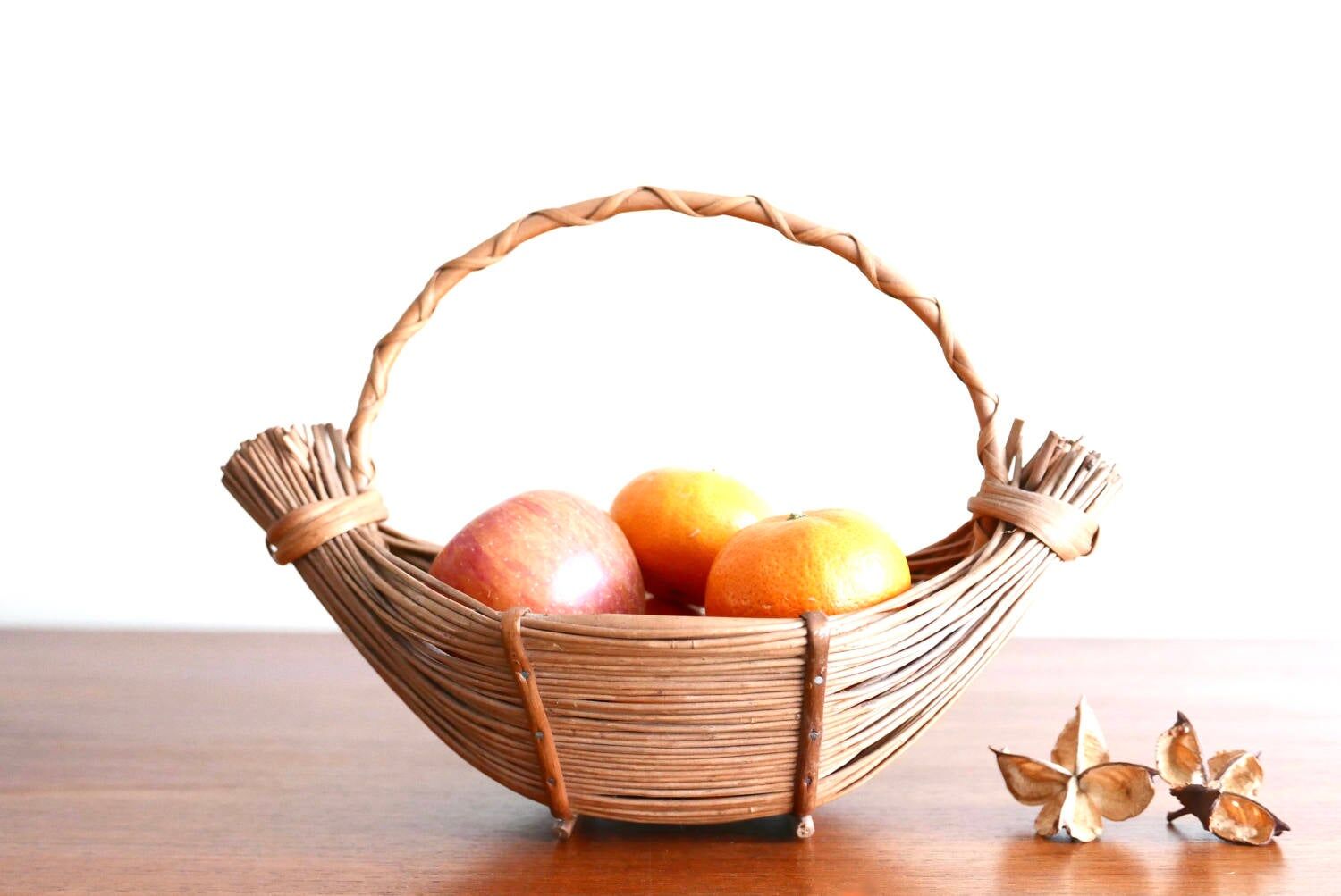 Wicker fruit basket, 60s