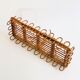 Rectangular rattan wall shelf, Italy 60s