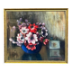 M.Steenbrugen. Still life with flowers in a blue vase. Pastel.