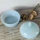 Blue opaline glass bonbonnière