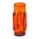 Postmodern vase, orange glass, designed by J. Słuczan-Orkusz, Poland, 1970s