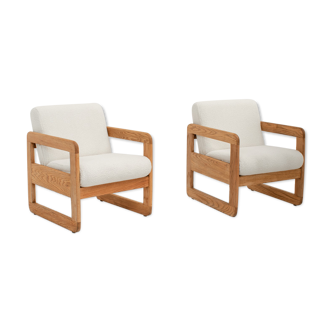Pair of Thonet Armchairs in Bouclé