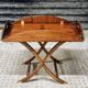 Vintage butler tray nautical side table mahogany
