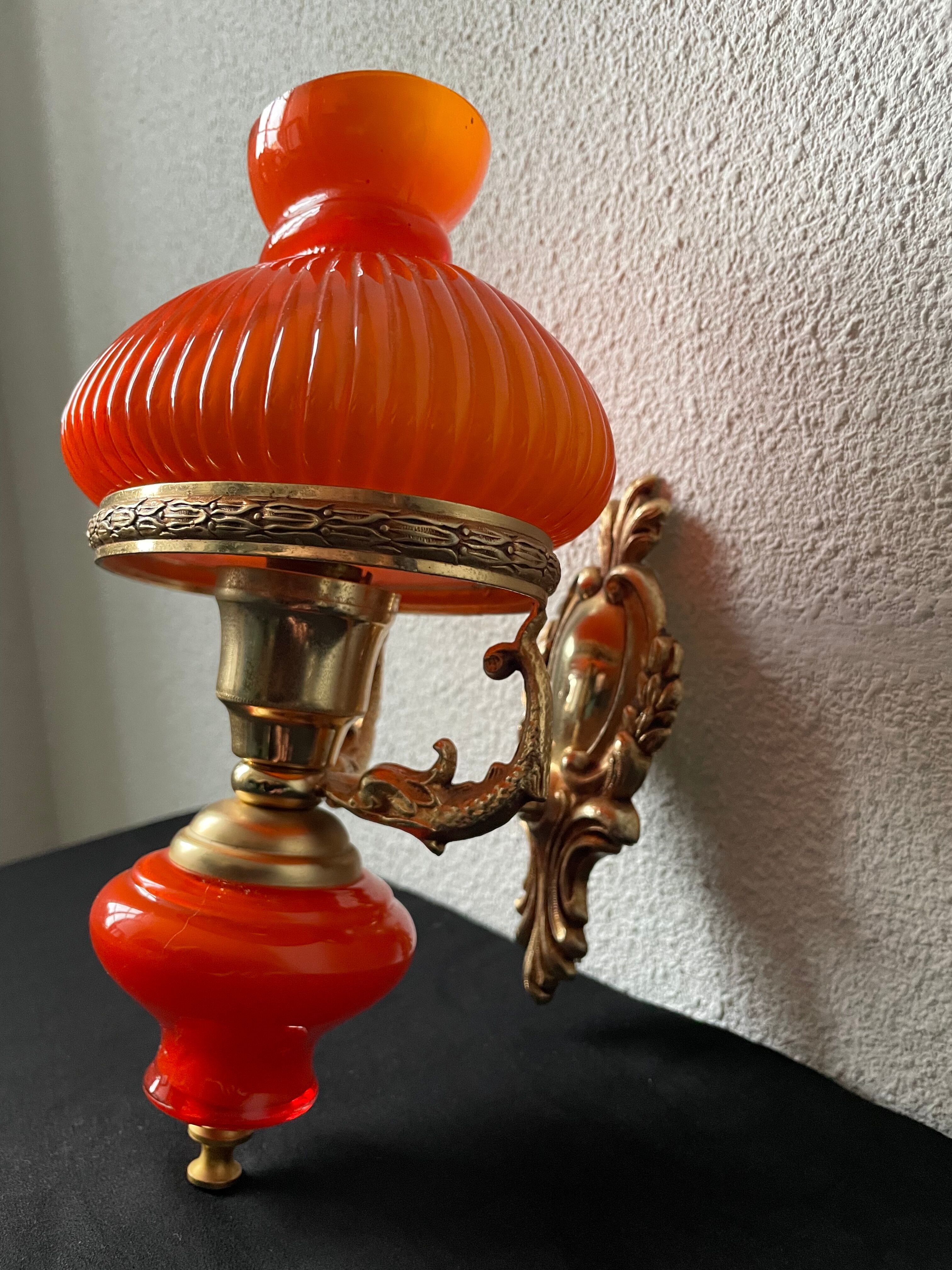 Vintage orange wall light