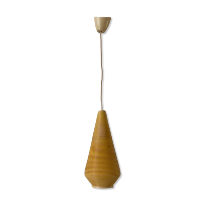 Suspension à abat-jour en Rotaflex jaune par Yasha Heifetz, années 1960, Allemagne