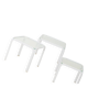 Nested tables in white lacquered metal, Italy, 1970s.
