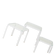 Nested tables in white lacquered metal, Italy, 1970s.