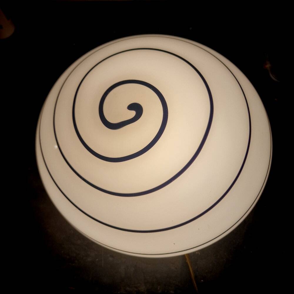 Vintage swirl zebra lamp by eglo 80s 90s