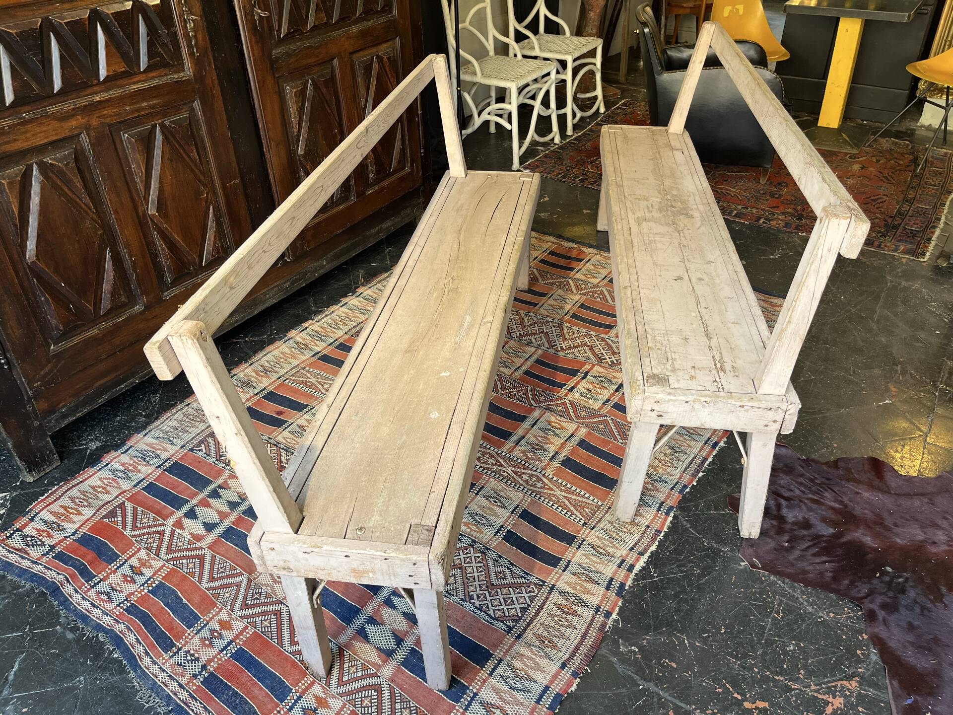 Vintage bench pair