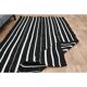 Striped Kilim Black White Vintage Handmade Area Rug  148x261