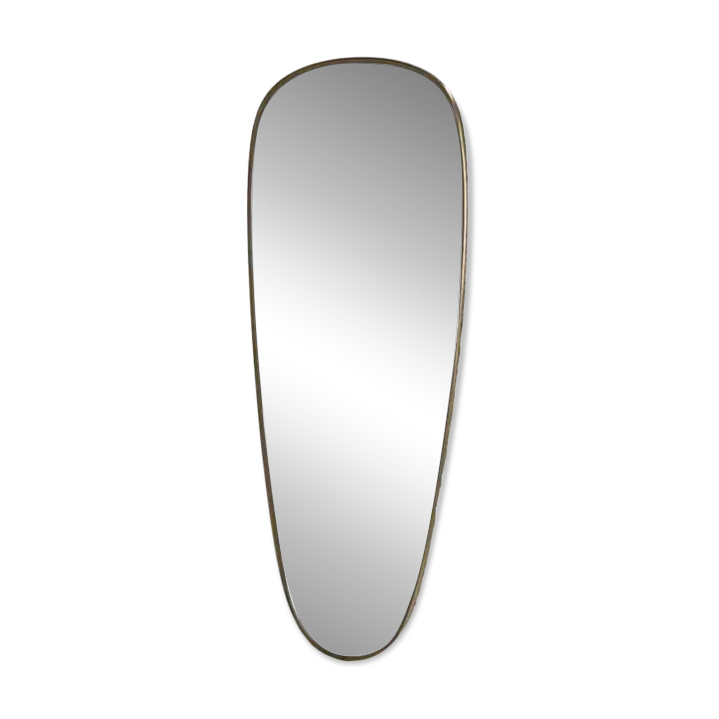 Miroir doré rétroviseur et forme libre des années 50