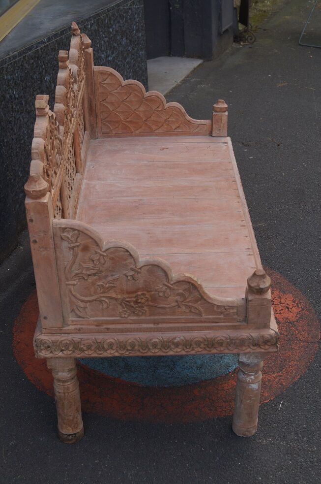 Carved bench of Pakistan