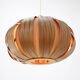 Large wooden veneer pendant lamp from the mid-20th century, 1960s