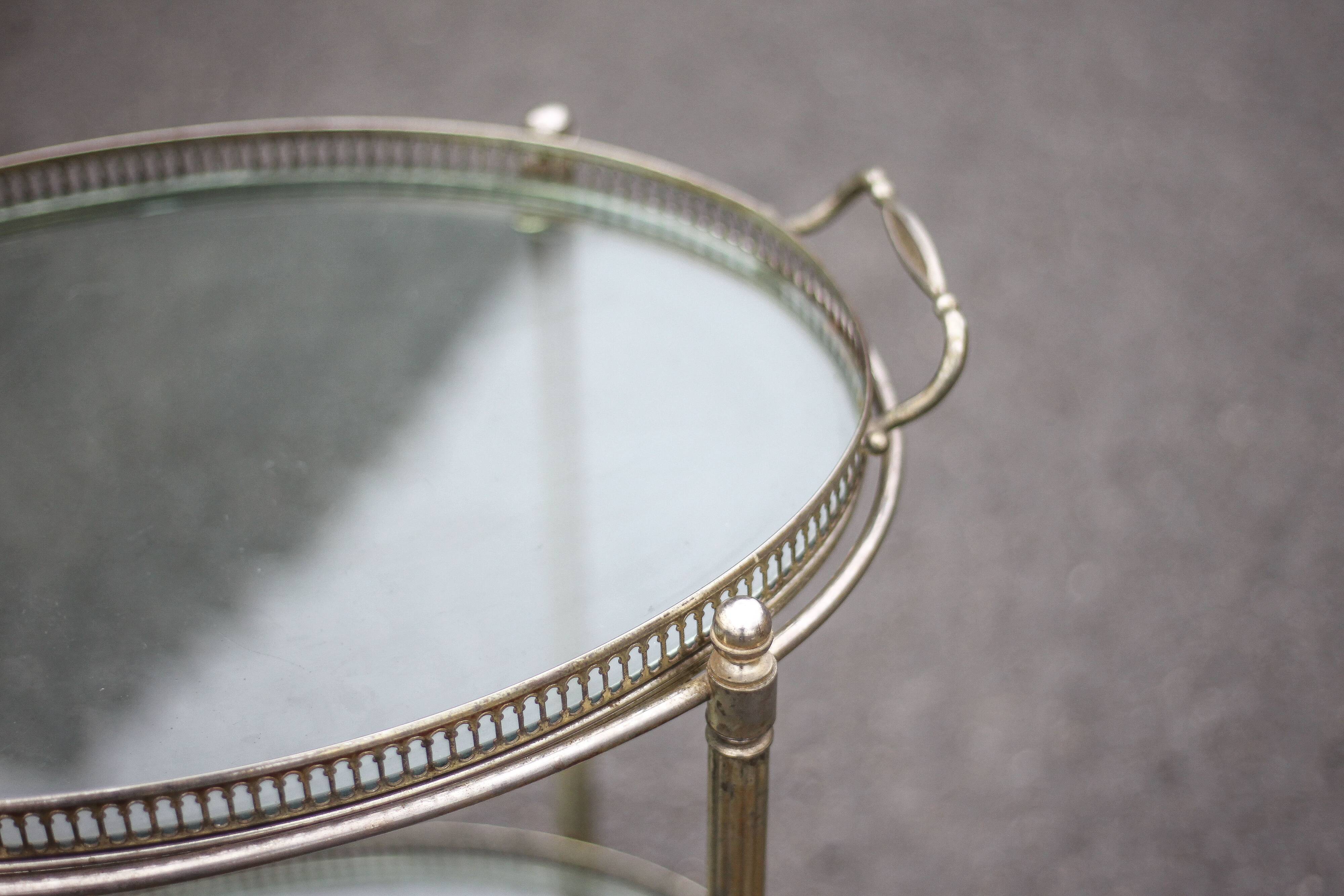 Vintage serving trolley, living room furniture, oval serving trolley, occasional furniture, shelf, bar on wheels