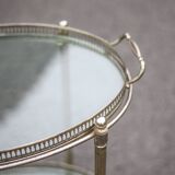 Vintage serving trolley, living room furniture, oval serving trolley, occasional furniture, shelf, bar on wheels