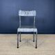 Paire de chaises indus métal gris